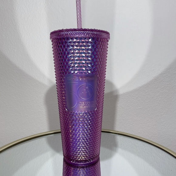Starbucks Disney 50th Anniversary Pink Purple Studded Iridescent Tumbler - Picture 3 of 4